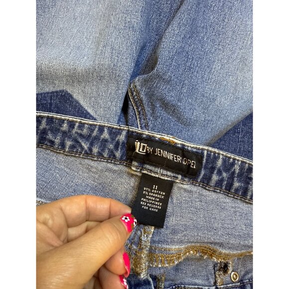 Y2K J Lo Mid Rise‎ Stretchy Bootcut Jeans Size 11 Blue - Picture 6 of 7